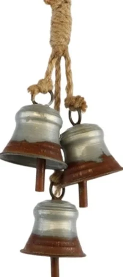 Dekoration Anhänger Glocke braun 15 x 8 x 40 cm