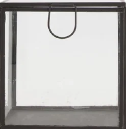 Dijk Natural Collections Aufbewahrungsbox Glas schwarz 11 x 11 x 11 cm