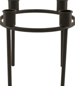 Dijk Natural Collections Kerzenständer Duco schwarz D 17,5 H 17 cm