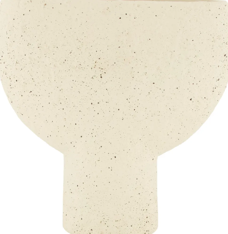 Dijk Natural Collections Vase mit Fuß Paolo weiß 25 x 7,5 x 25,5 cm