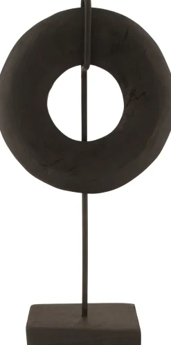 Dijk Natural Collections beeld Cirkel schwarz 22 x 10 x 44 cm