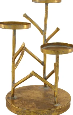 Dijk Natural Collections Kerzenständer gold D 18 H 28 cm