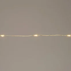 Drahtlichterkette gold 1 m mit 10 LEDs warmweiß