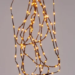 Drahtlichterkette gold 3 m mit 100 LEDs