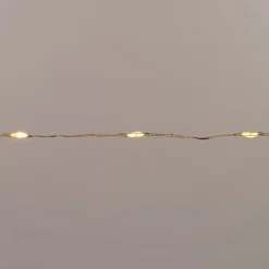 Drahtlichterkette gold 2 m mit 40 LEDs warmweiß