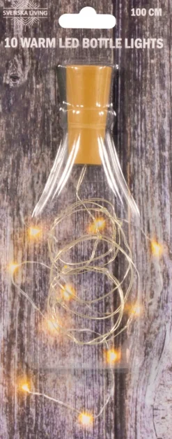 Drahtlichterkette Korken 1 m mit 10 LEDs warmweiß