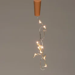 Drahtlichterkette Korken 1 m mit 10 LEDs warmweiß