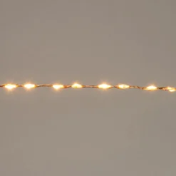 Drahtlichterkette kupfer 1 m mit 66 LEDs klassisch warm