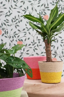 Duif Pflanzkorb Riley naturell / gelb D 15,5 H 13 cm