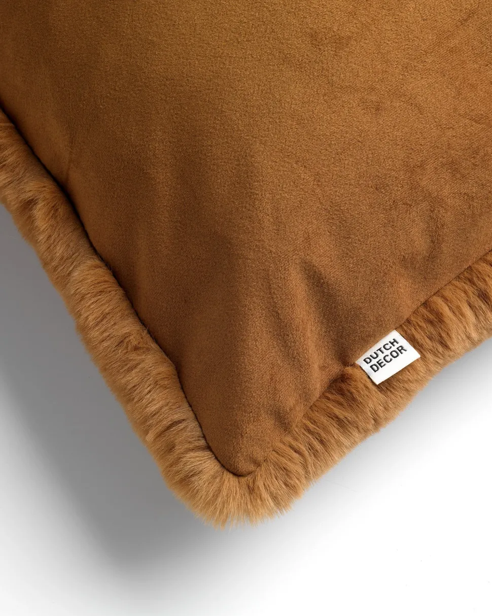 Dutch Decor Dekokissen Zaya braun 45 x 45 x 22 cm