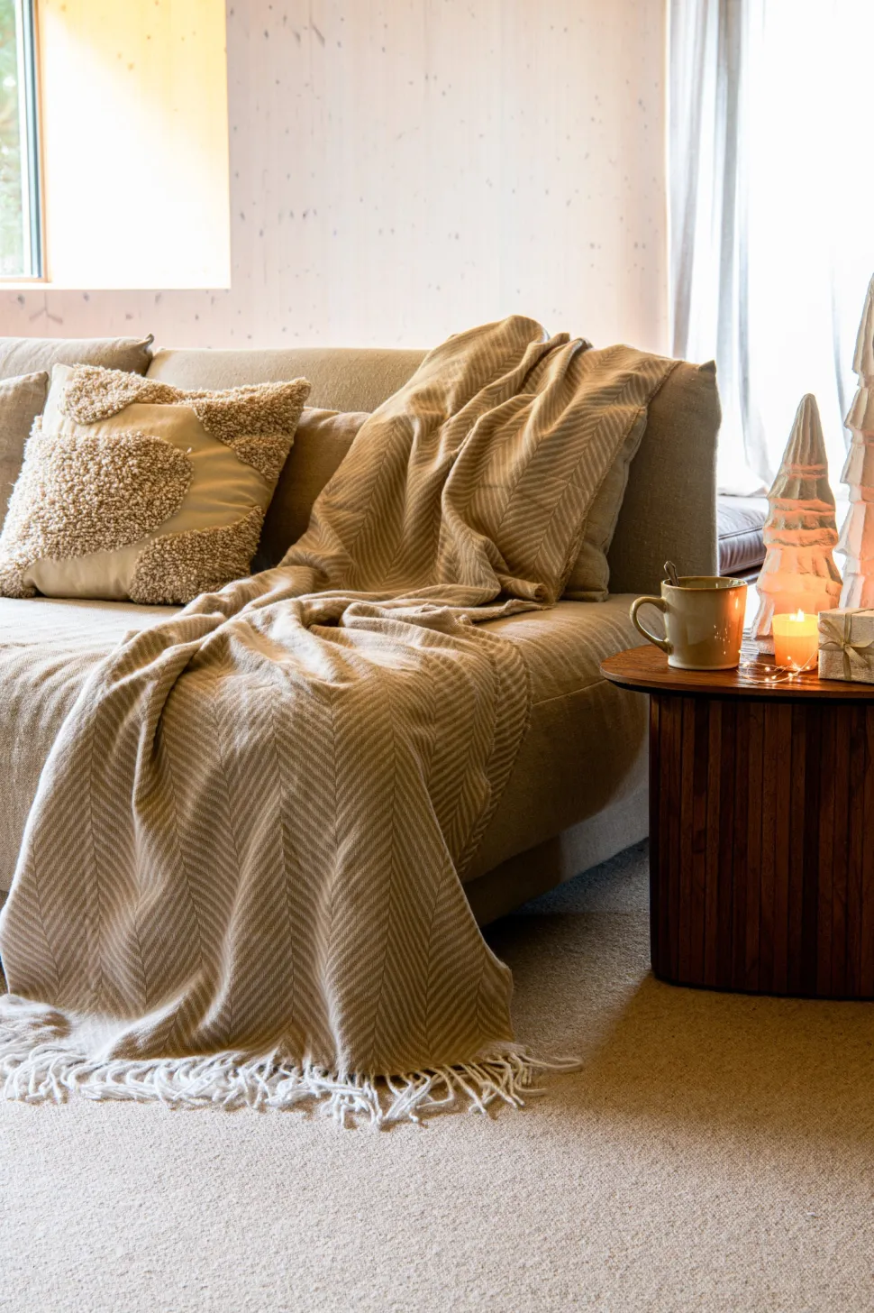 Dutch Decor Plaid Josefien beige 140 x 180 cm