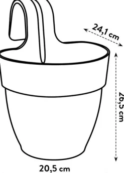 Elho Balkonkasten Vibia Easyhanger gelb 20,5 x 24,1 x 26,5 cm