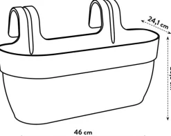 Elho Balkonkasten Vibia Easyhanger blau 46 x 24,1 x 26,5 cm