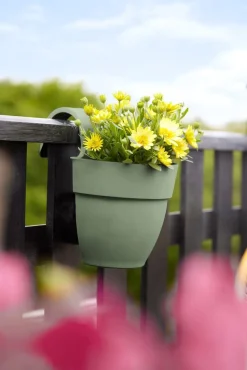 Elho Balkonkasten Vibia Easyhanger grün 20,5 x 24,1 x 26,5 cm