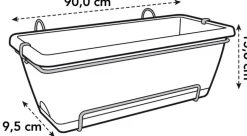 Elho Barcelona Balkonkasten 90 cm anthrazit
