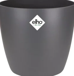 Elho Blumentopf Brussels rund D 13,6 cm H 12,5 cm anthrazit