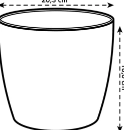 Elho Blumentopf Brussels rund D 20,3 cm H 18,6 cm anthrazit