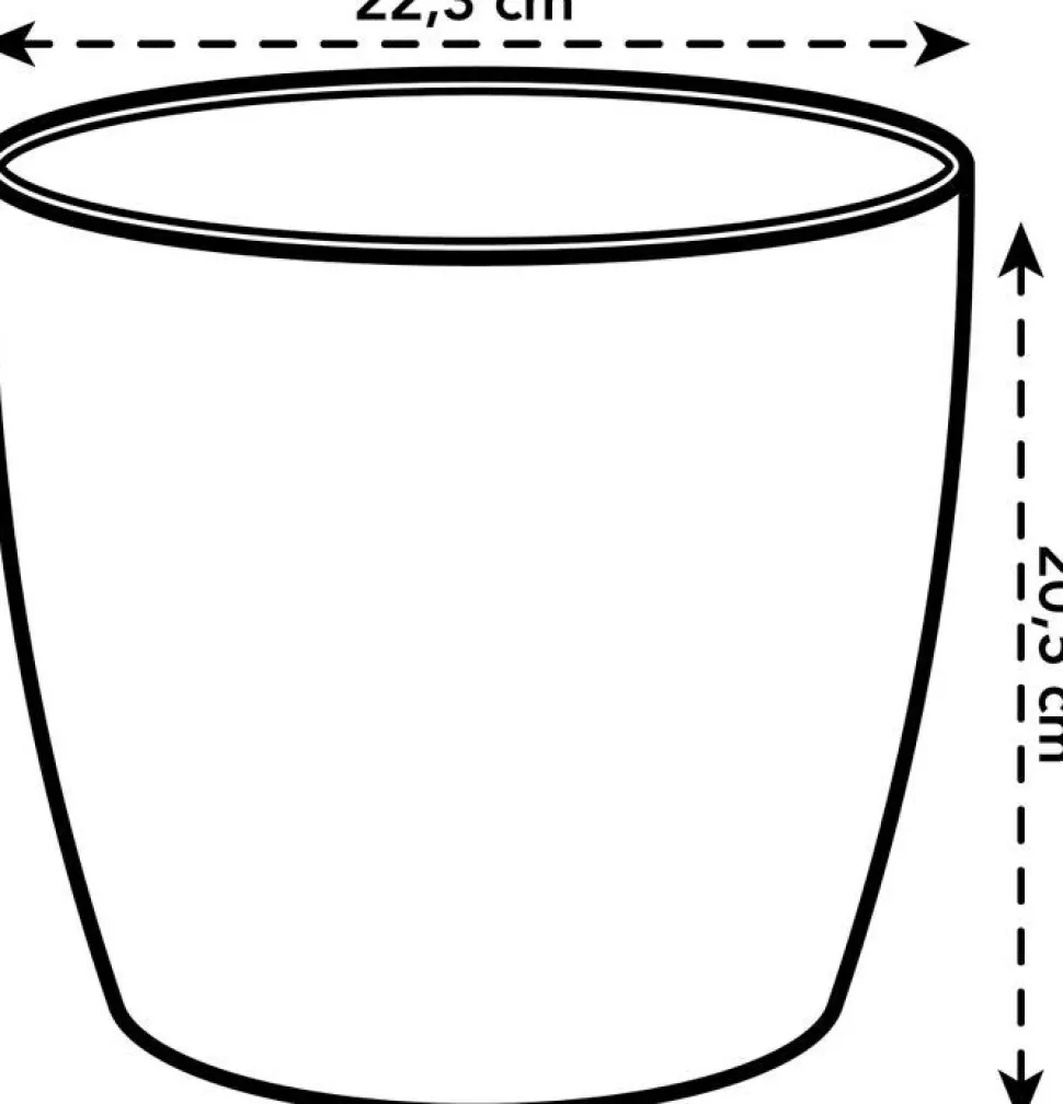 Elho Blumentopf Brussels rund D 22,3 cm H 20,5 cm anthrazit