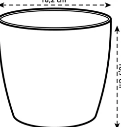 Elho Blumentopf Brussels rund D 18,2 cm H 16,7 cm anthrazit