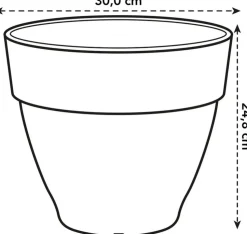 Elho Blumentopf Vibia terracotta D 30 H 25 cm