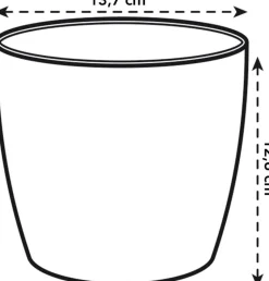 Elho Brussels Diamond Blumentopf rund 14 cm weiß