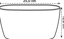 Elho Brussels Orchideenschale Duo weiß 25 x 13 x 12,6 cm