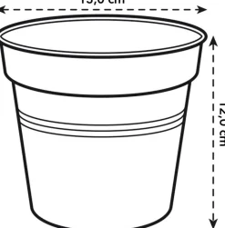 Elho green basics Anzuchttopf D 13 H 12 cm schwarz