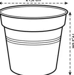 Elho green basics Anzuchttopf D 21 cm schwarz