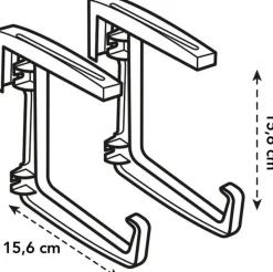 Elho green basics Balkonkastenhalter Metall 16 x 2 x 16 cm anthrazit