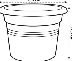 Elho green basics Blumentopf D 78 cm H 59,3 cm schwarz