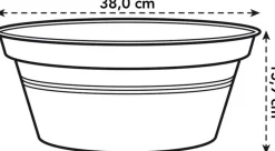 Elho green basics Pflanzschale D 38 cm H 16 cm schwarz