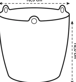 Elho Hängeampel Brussels mit Schnur D 18,3 cm H 18 weiß