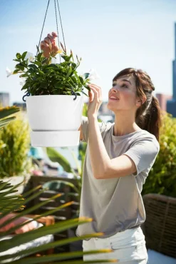 Elho Hängetopf Greenville weiß D 23,9 H 20,3 cm