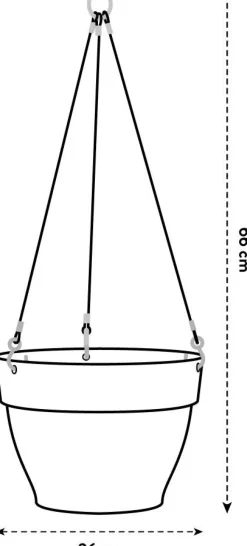 Elho Hängetopf Vibia gelb D 26 H 18 cm