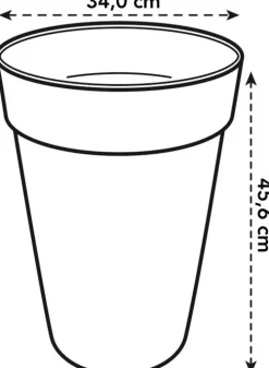 Elho Loft Urban Blumentopf hoch D 35 H 46 cm weiß