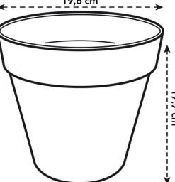 Elho Loft Urban Blumentopf rund D 20 cm weiß