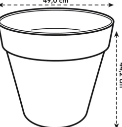 Elho Loft Urban Blumentopf mit Rollen 50 cm anthrazit