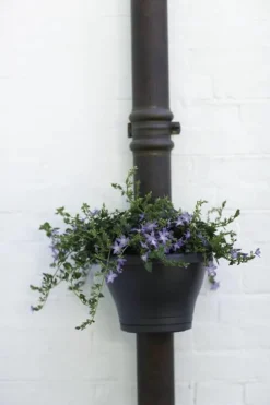 Elho Regenrohr-Blumentopf Corsica anthrazit D 24 H 15 cm