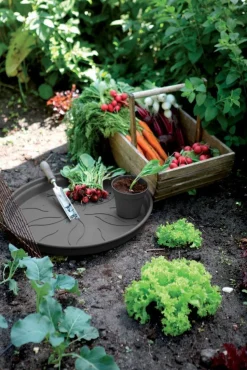 Elho Untersetzer green basics schwarz D 13,5 H 1,8 cm