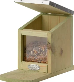 Esschert Design Eichhörnchen Futterhaus naturell 12,2 x 23 x 17,5 cm