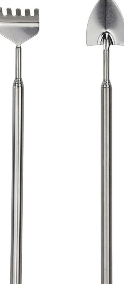 Esschert Design Handschaufel und Harke silber silber 10,4 x 10,4 x 19 cm
