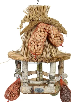 Esschert Design Vogelhaus mit Futter 28 x 28 x 39 cm