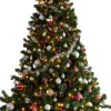 Everlands künstlicher Weihnachtsbaum Imperial rot / weiß D 117 H 180 cm mit 260 LEDs