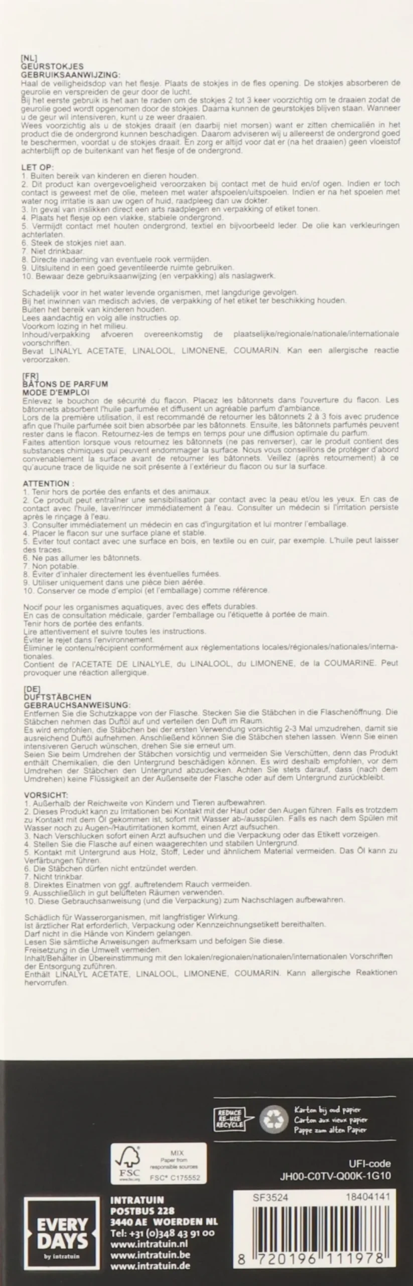 Everydays by Intratuin Duftstäbchen Black Forest 120 ml