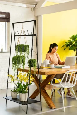 Everydays by Intratuin Hängetopf Dexter schwarz 35 x 14 x 65 cm