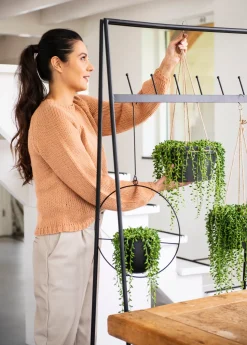 Everydays by Intratuin Hängetopf Dexter schwarz 35 x 14 x 65 cm