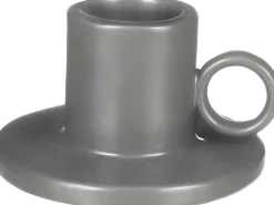 Everydays by Intratuin Kerzenständer Ears grau D 12,5 cm H 7 cm