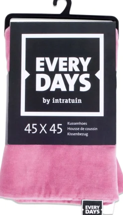 Everydays by Intratuin Kissenbezug Samt rosa 45 x 45 cm