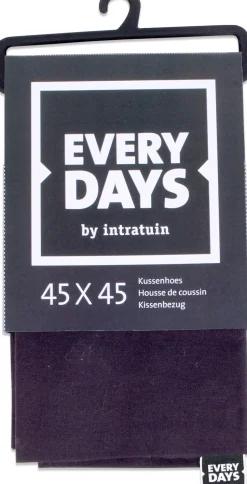 Everydays by Intratuin Kissenbezug Baumwolle anthrazit 45 x 45 cm