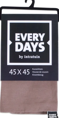 Everydays by Intratuin Kissenbezug Baumwolle taupe 45 x 45 cm